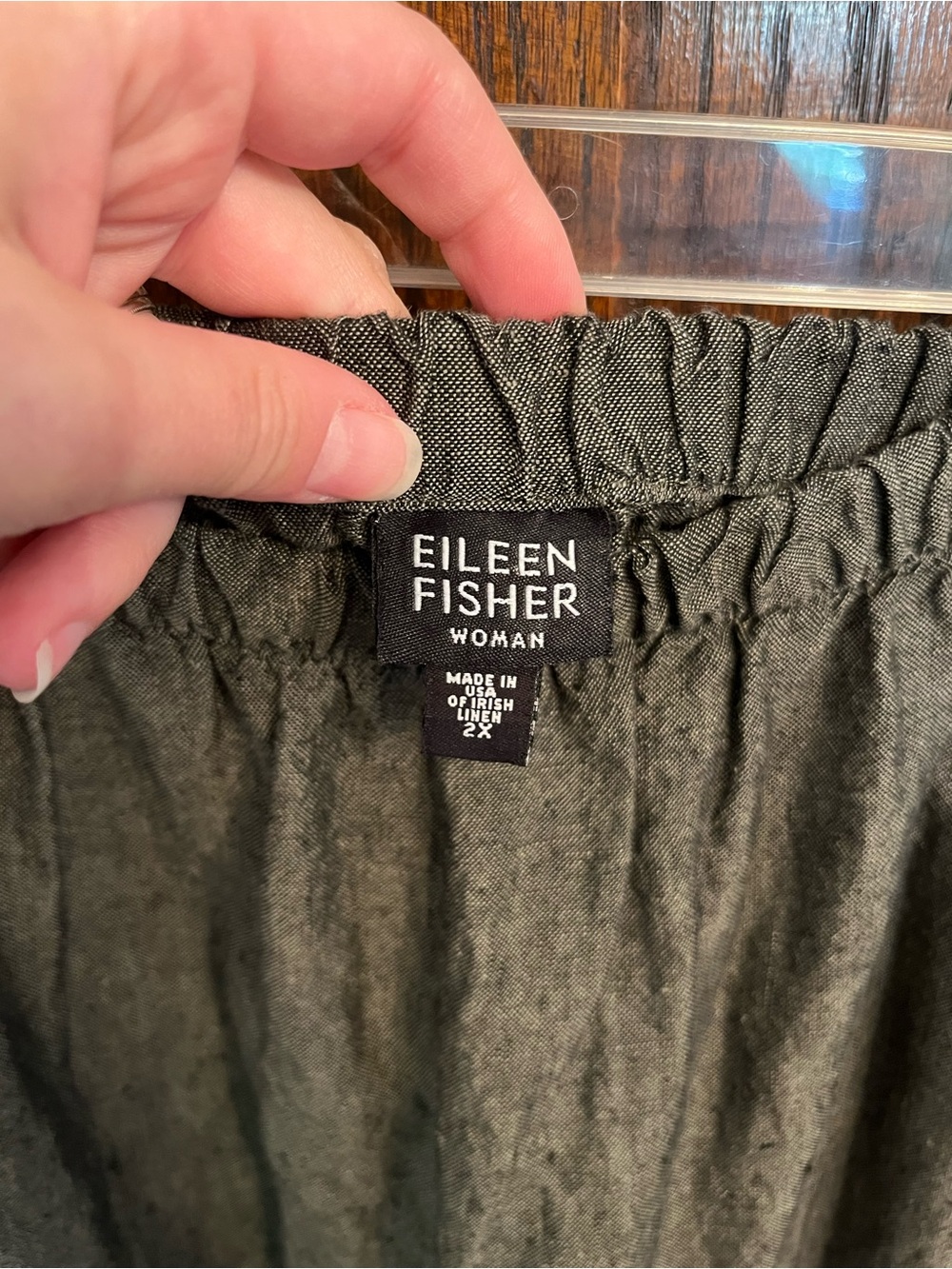 Eileen Fisher 3-Piece Irish Linen Gray Jacket, Tank, Skirt, 2X - Picture 13 of 16